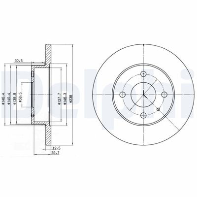 Тормозной диск DELPHI BG2312
