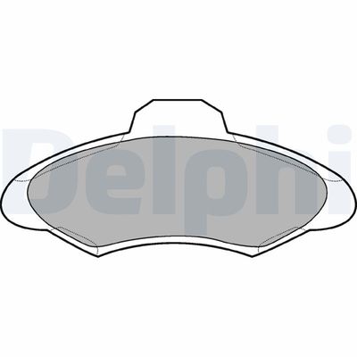 Комплект тормозных колодок, дисковый тормоз DELPHI LP673