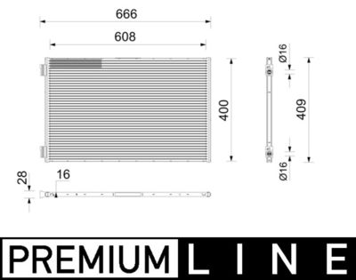 Конденсатор, кондиционер MAHLE AC 1191 000P