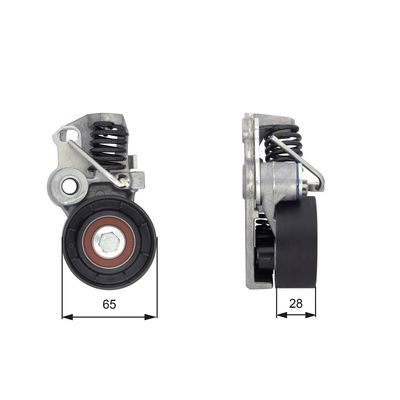 Натяжной ролик, ремень ГРМ GATES T43167