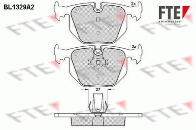 Bremžu uzliku kompl., Disku bremzes FTE 9010122