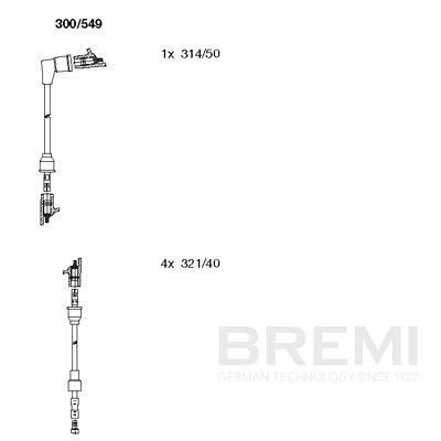 Augstsprieguma vadu komplekts BREMI 300/549