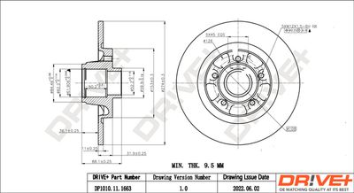 Тормозной диск Dr!ve+ DP1010.11.1663