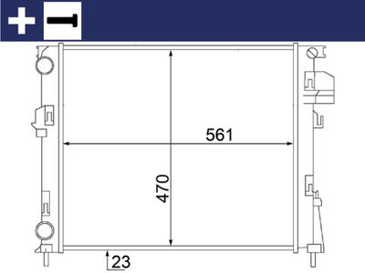Радиатор, охлаждение двигателя MAHLE CR 1504 000S