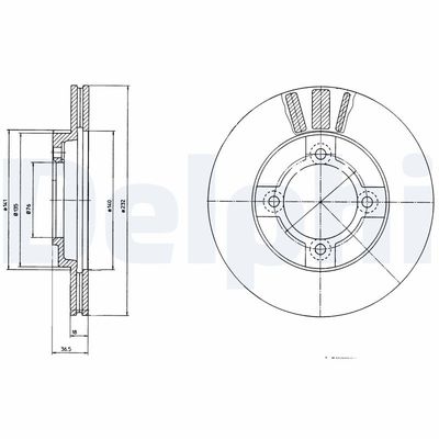 Bremžu diski DELPHI BG2564