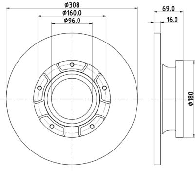 Bremžu diski HELLA PAGID 8DD 355 126-591