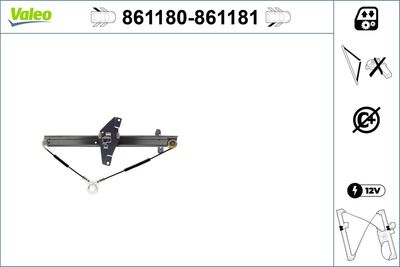 Stikla pacelšanas mehānisms VALEO 861180