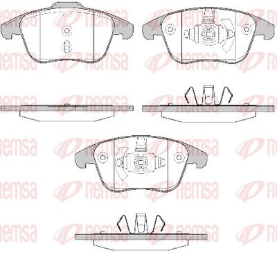 Комплект тормозных колодок, дисковый тормоз REMSA 1249.50