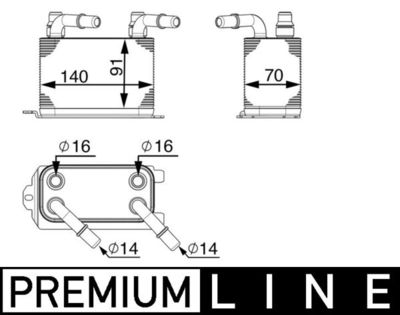 Eļļas radiators, Motoreļļa MAHLE CLC 65 000P