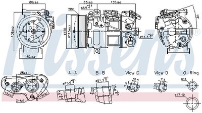 Компрессор, кондиционер NISSENS 891017