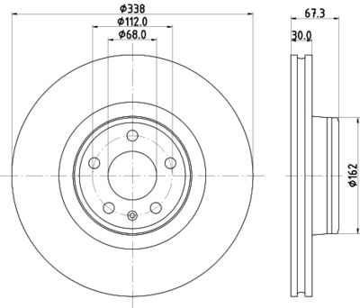Bremžu diski HELLA 8DD 355 135-151