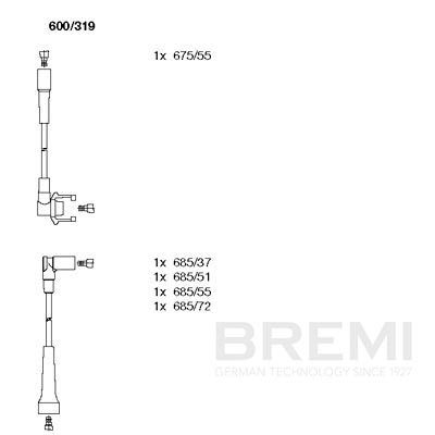 Augstsprieguma vadu komplekts BREMI 600/319
