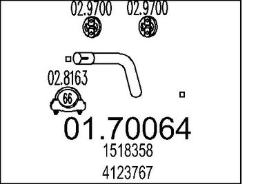 Izplūdes caurule MTS 01.70064