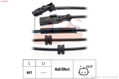 Датчик, частота вращения колеса EPS 1.960.070