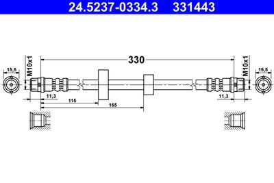 Тормозной шланг ATE 24.5237-0334.3