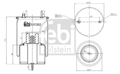 Pneimoatsperes spilvens, Pneimopiekare FEBI BILSTEIN 101302
