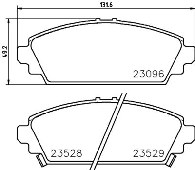 Bremžu uzliku kompl., Disku bremzes HELLA PAGID 8DB 355 017-261