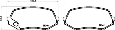 HELLA PAGID 8DB355005591 Bremžu uzliku kompl