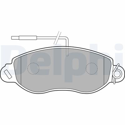 Комплект тормозных колодок, дисковый тормоз DELPHI LP1848