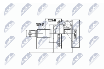 Šarnīru komplekts, Piedziņas vārpsta NTY NPZ-SB-012