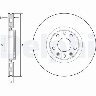 Тормозной диск DELPHI BG4457