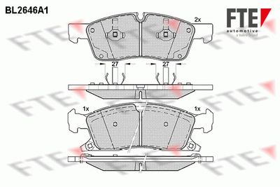 Bremžu uzliku kompl., Disku bremzes FTE 9010889