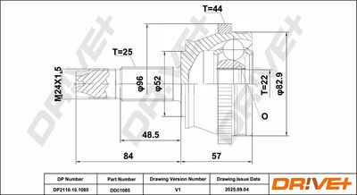Šarnīru komplekts, Piedziņas vārpsta Dr!ve+ DP2110.10.1085