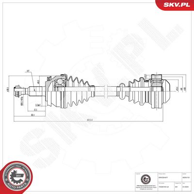 Piedziņas vārpsta ESEN SKV 40SKV101