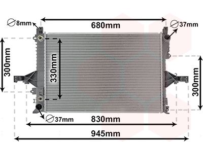 Radiators, Motora dzesēšanas sistēma VAN WEZEL 59002115