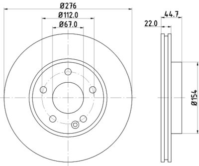 Тормозной диск HELLA 8DD 355 128-271