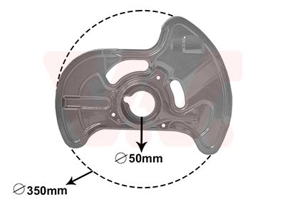 Dubļu sargs, Bremžu disks VAN WEZEL 3091372