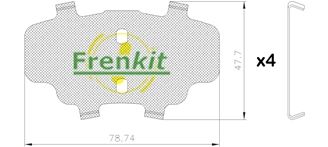 Pretčīkstēšanas plēve, Bremžu uzlikas FRENKIT 940309