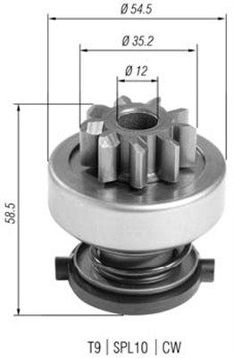 Ведущая шестерня, стартер MAGNETI MARELLI 940113020401