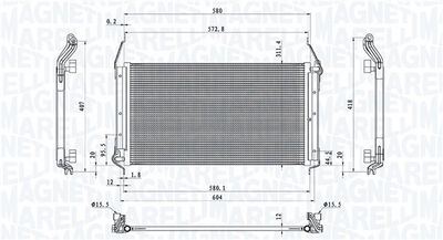 Конденсатор, кондиционер MAGNETI MARELLI 350203801000