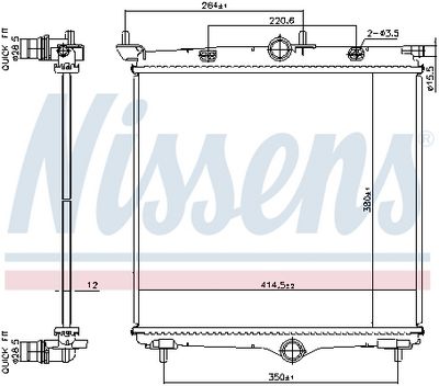 Radiators, Motora dzesēšanas sistēma NISSENS 607031
