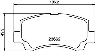 HELLA PAGID 8DB355009681 Bremžu uzliku kompl