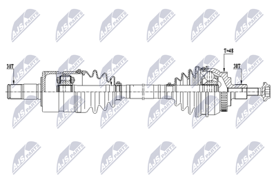 Приводной вал NTY NPW-VW-209