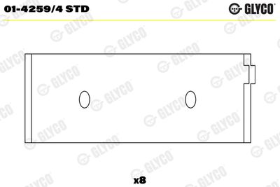 Шатунный подшипник GLYCO 01-4259/4 STD