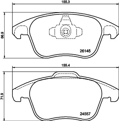 HELLA PAGID 8DB355040141 Bremžu uzliku kompl