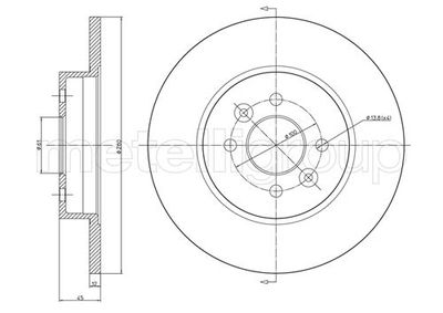 Тормозной диск METELLI 23-0585C
