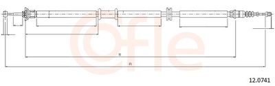 Тросик, cтояночный тормоз COFLE 12.0741