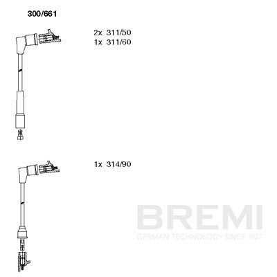 Augstsprieguma vadu komplekts BREMI 300/661