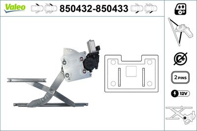Стеклоподъемник VALEO 850432