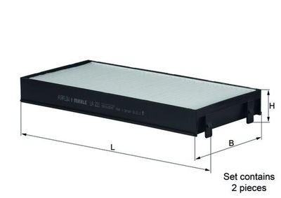 Фильтр, воздух во внутренном пространстве MAHLE LA221S