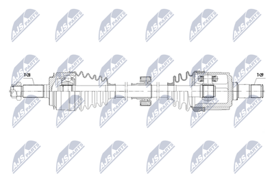 Приводной вал NTY NPW-HD-104