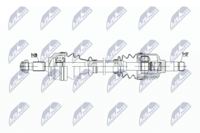 Piedziņas vārpsta NTY NPW-PE-099