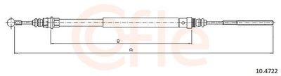 Тросик, cтояночный тормоз COFLE 10.4722