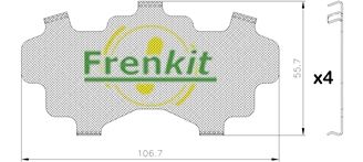 Pretčīkstēšanas plēve, Bremžu uzlikas FRENKIT 940395