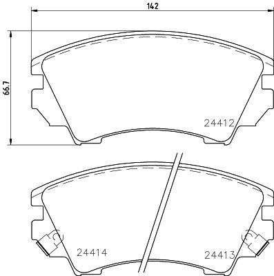 Bremžu uzliku kompl., Disku bremzes HELLA PAGID 8DB 355 013-041