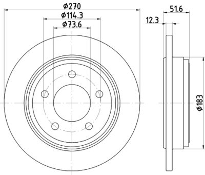 Bremžu diski HELLA PAGID 8DD 355 122-361